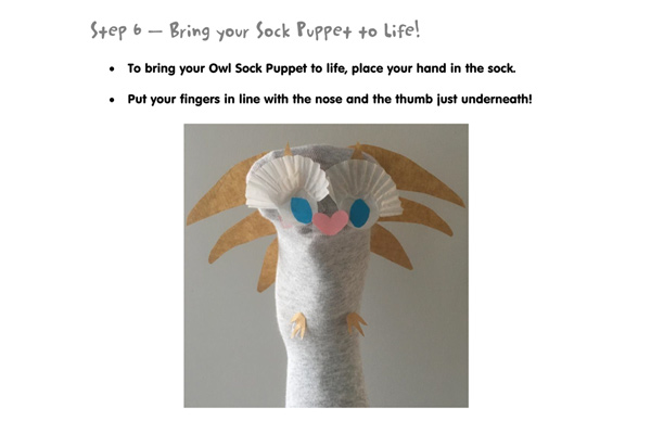 Owl Sock Puppet Preview Image