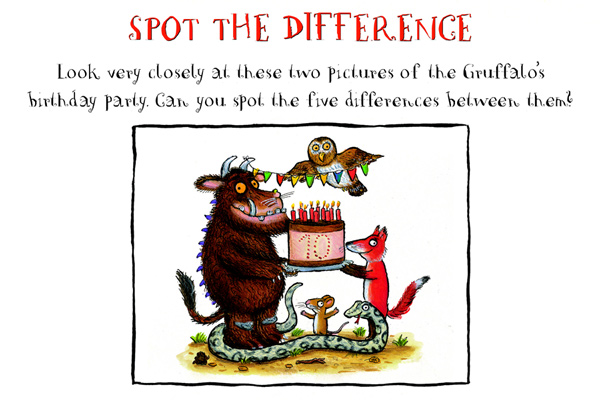 Gruffalo Birthday Spot the Difference Preview Image