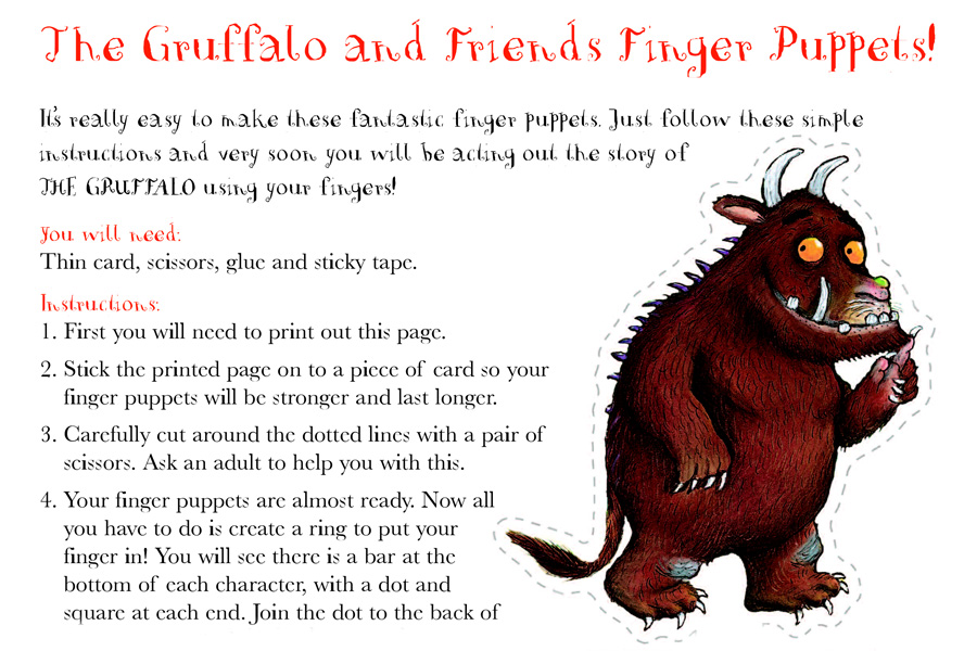 Gruffalo and Friends Finger Puppets - Preview Image