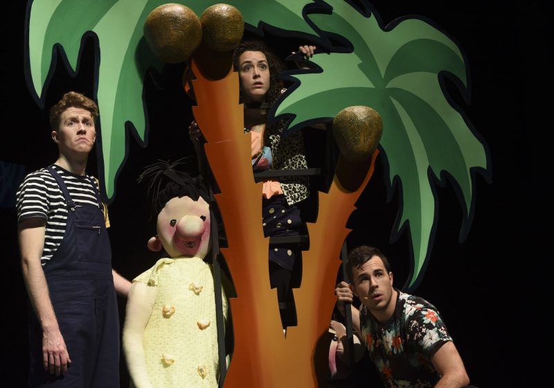 Teale Howie, Freya Pragt, Samuel Welsh in The 91-Storey Treehouse Photo Heidrun Lohr
