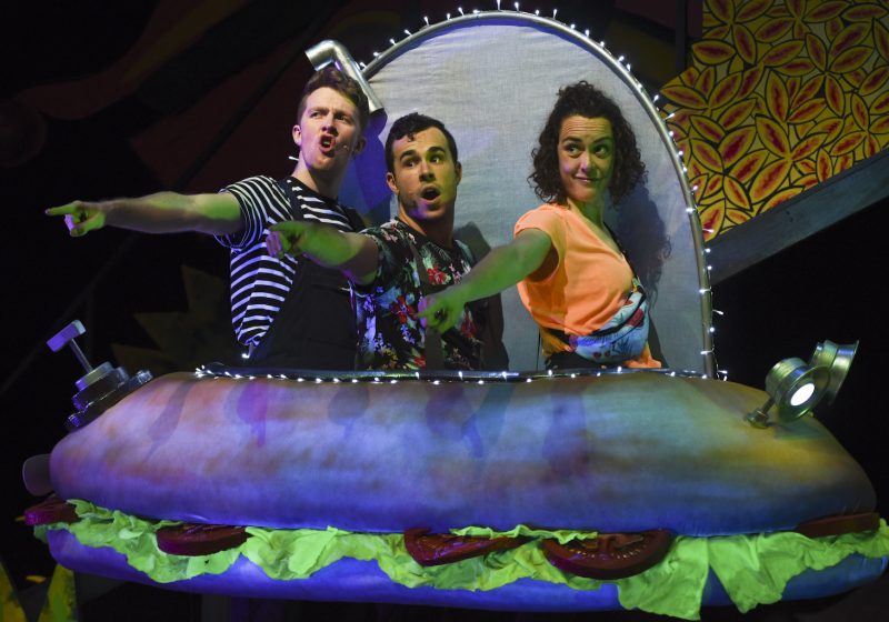 Teale Howie, Samuel Welsh, Freya Pragt in The 91-Storey Treehouse Photo Heidrun Lohr