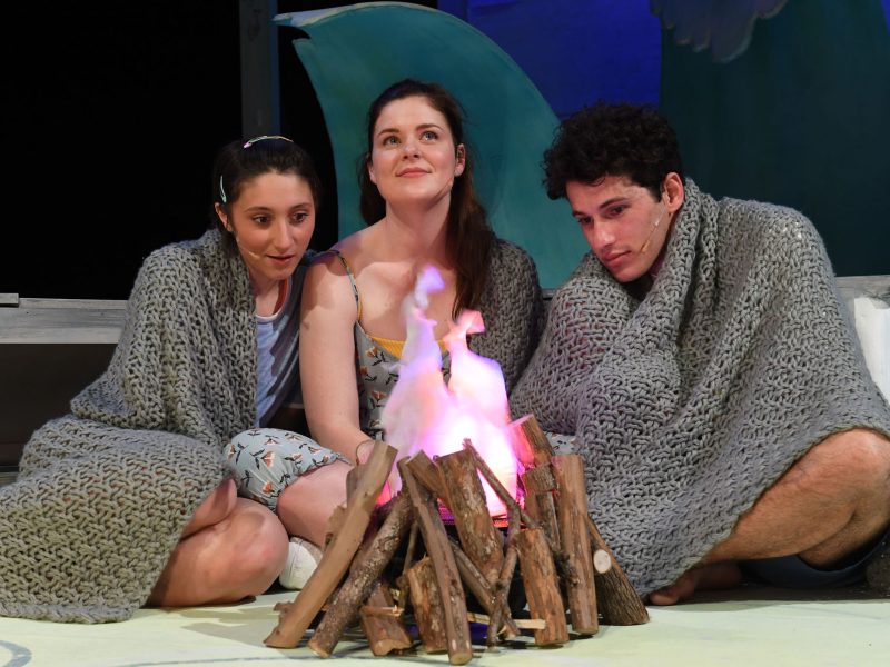 Jade Fuda, Kate Betcher and Alex Packard in Magic Beach (Photo James D Morgan)