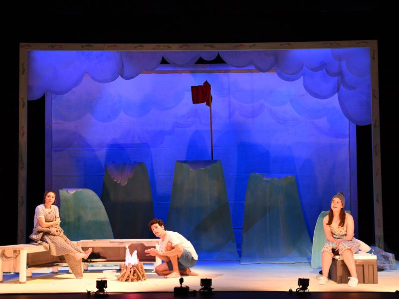 Jade Fuda, Alex Packard and Kate Betcher in Magic Beach (Photo James D Morgan)